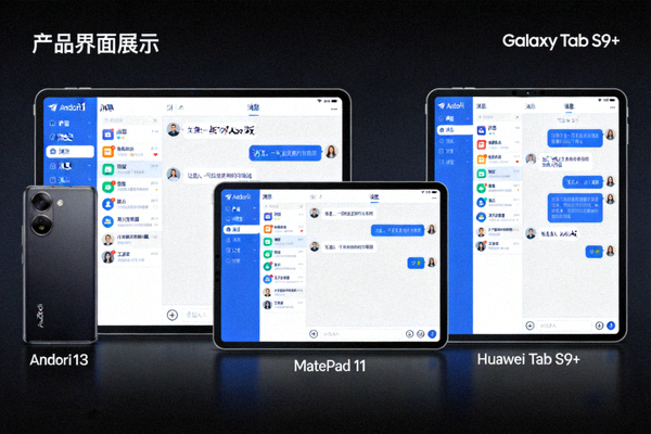 纸飞机安卓手机版在多种Android设备上的界面展示图 - 包括手机和平板